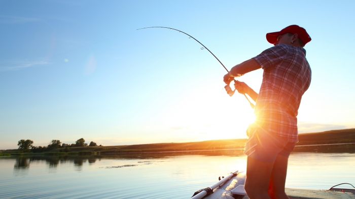 man fishing