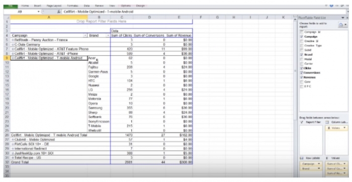 pivot table 4