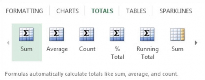 totals excel